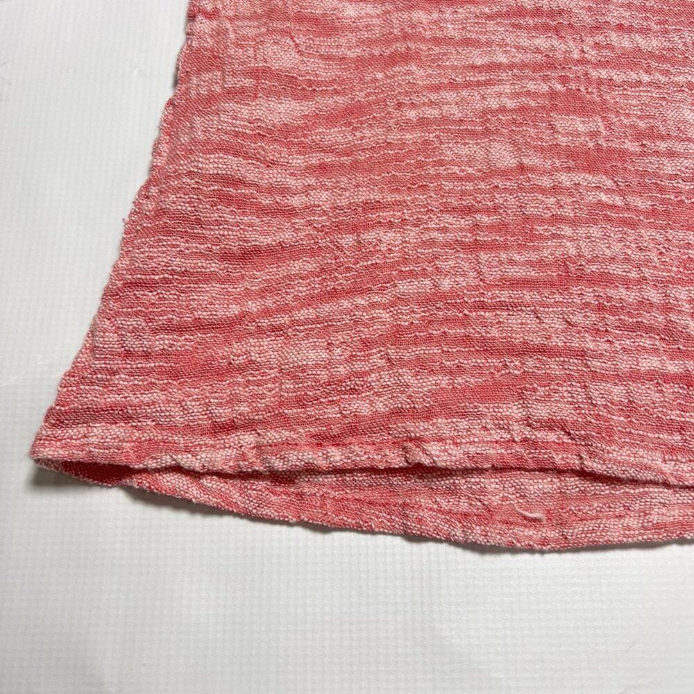 FLAX Linen Blend Long Sleeve Boat Neck Top SIZE P 4/6 Pink Rose Marled Relaxed - Picture 8 of 12